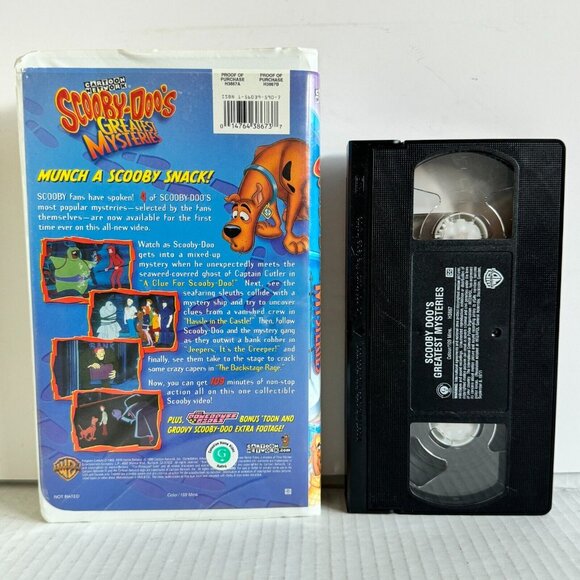 Scooby-Doo's Greatest Mysteries (1998) Cartoon Network, Animation Comedy VHS - Picture 2 of 2